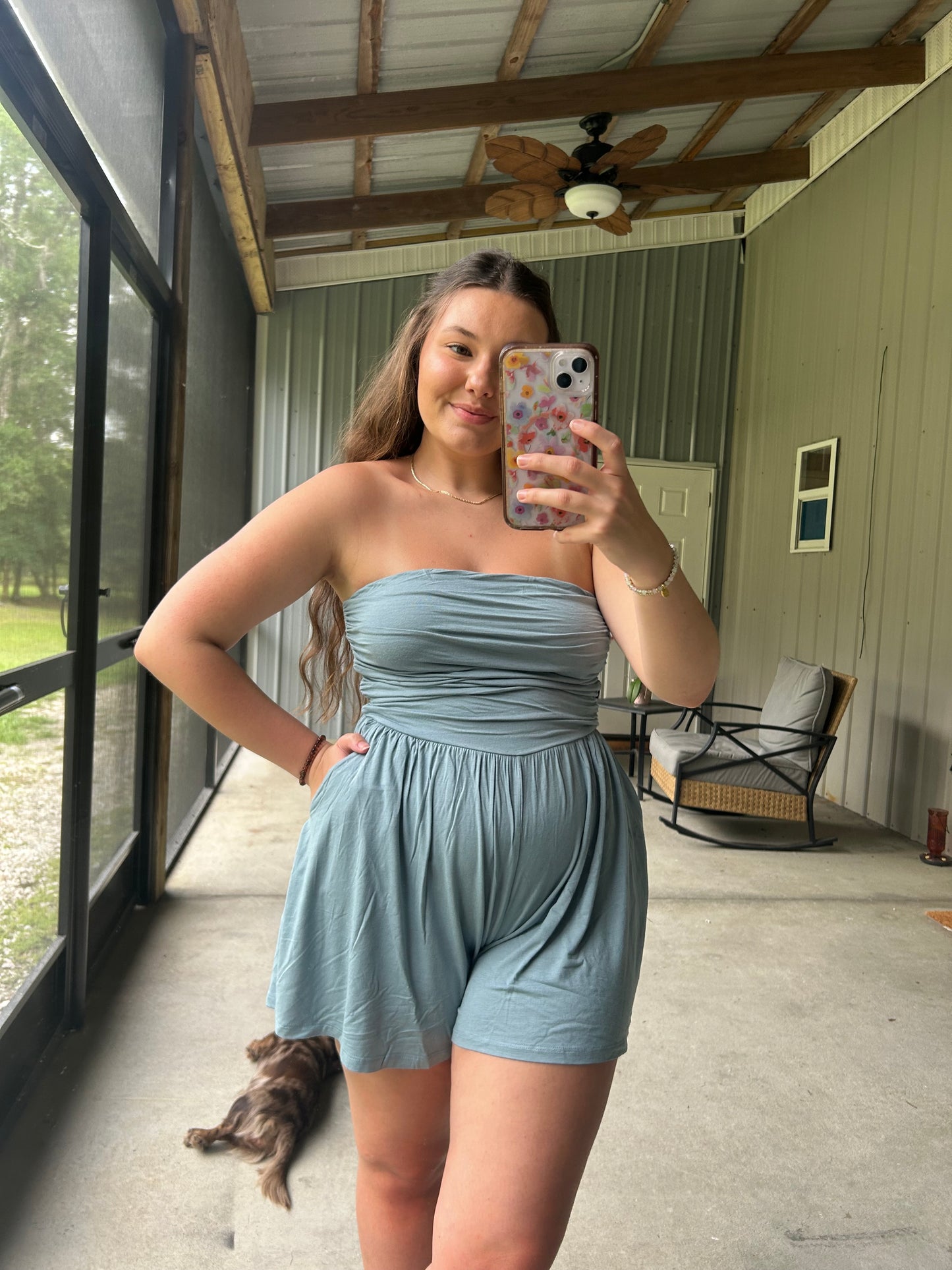 Sun-kissed Romper w/ Pockets