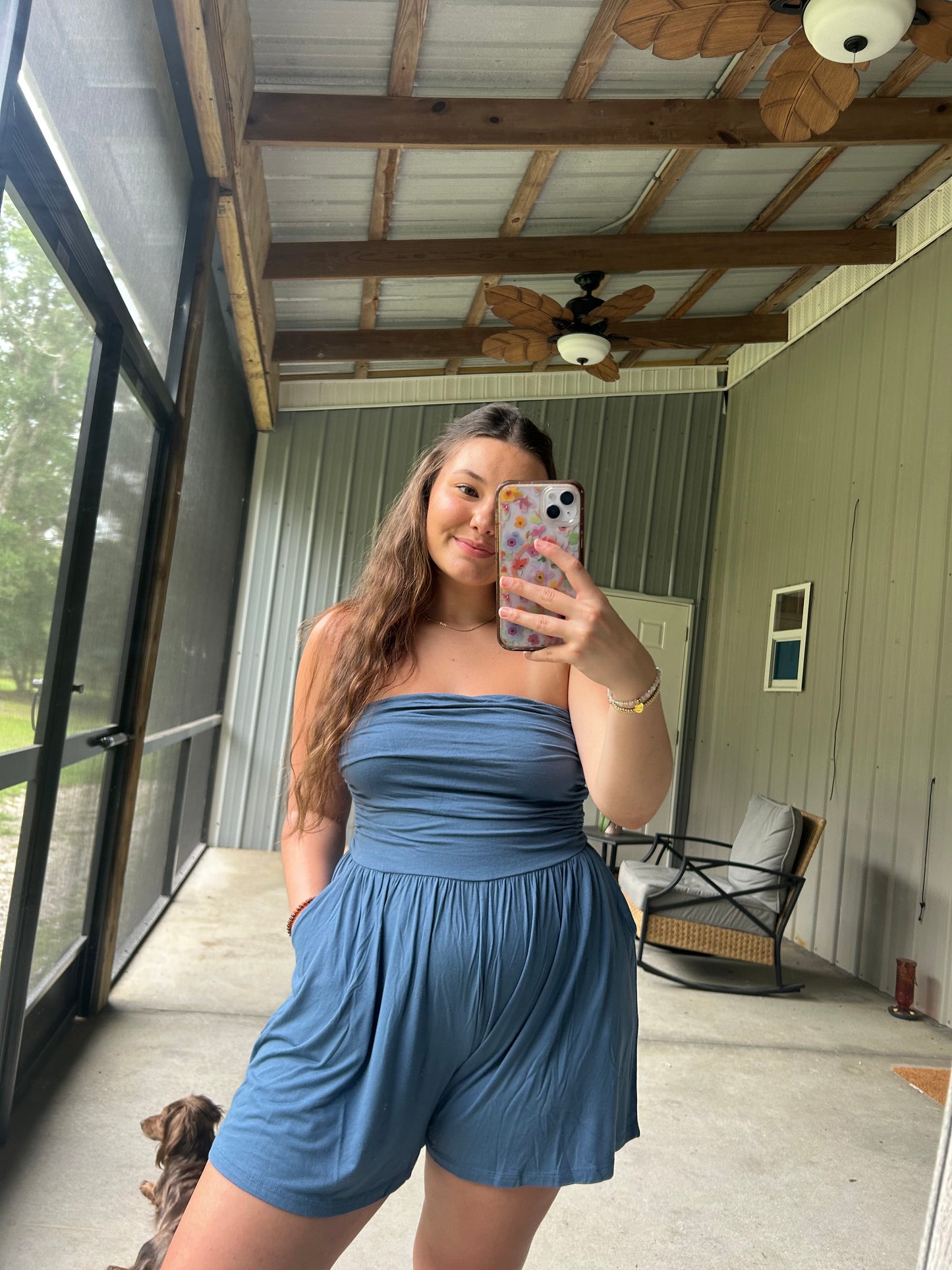 Sun-kissed Romper w/ Pockets