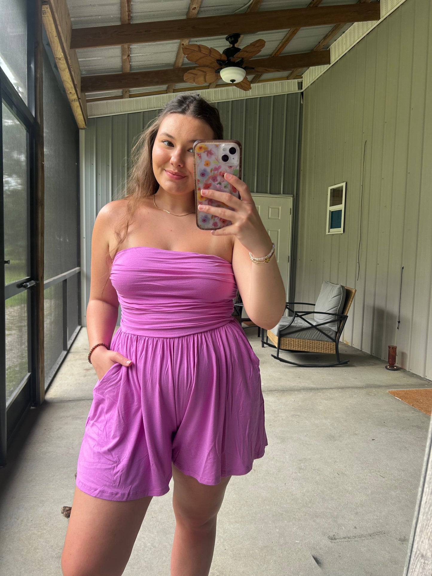 Sun-kissed Romper w/ Pockets