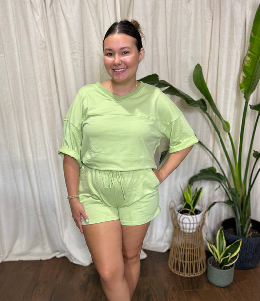 Missy v-neck set